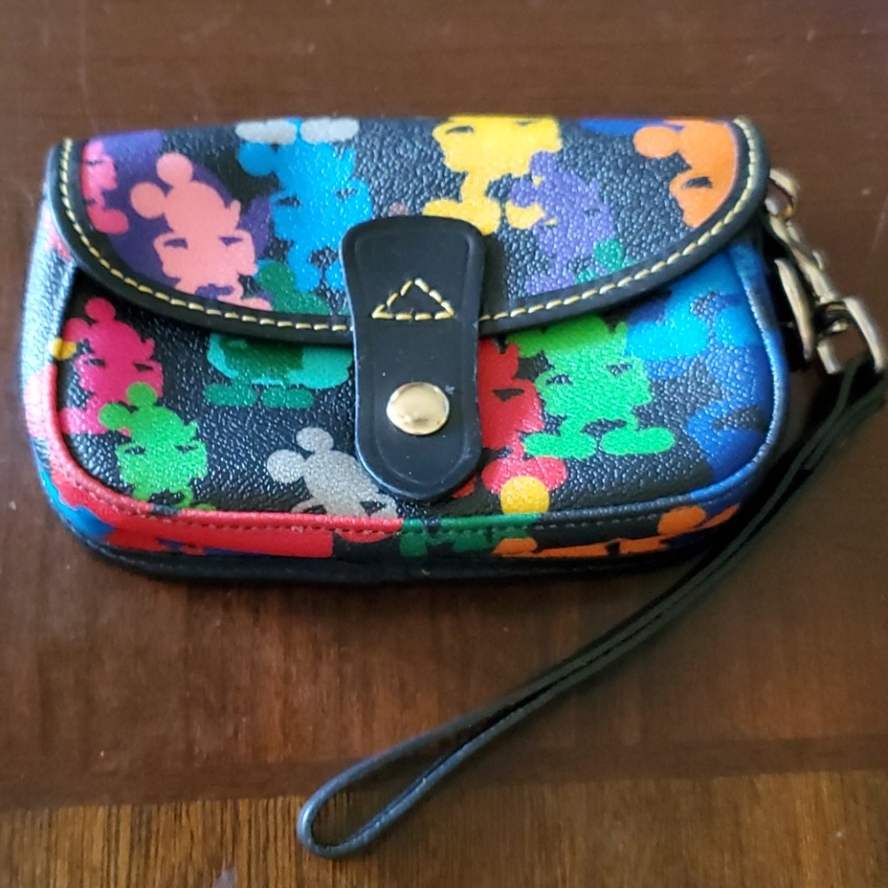 Disney Dooney & Bourke  Mickey Silhouette Wristlet